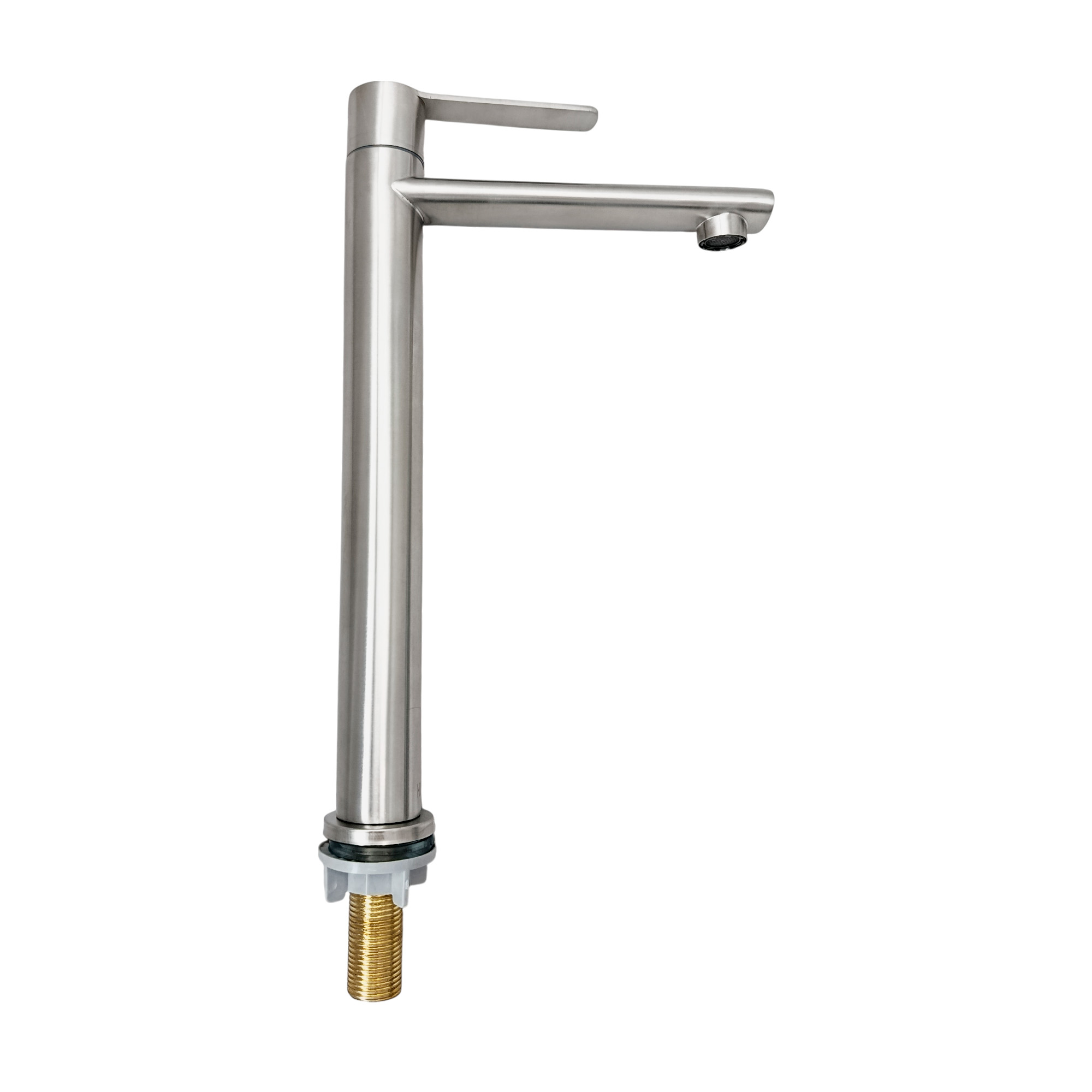 Griferia Lavamanos Alta Agua Fría Inox 304 Satin 