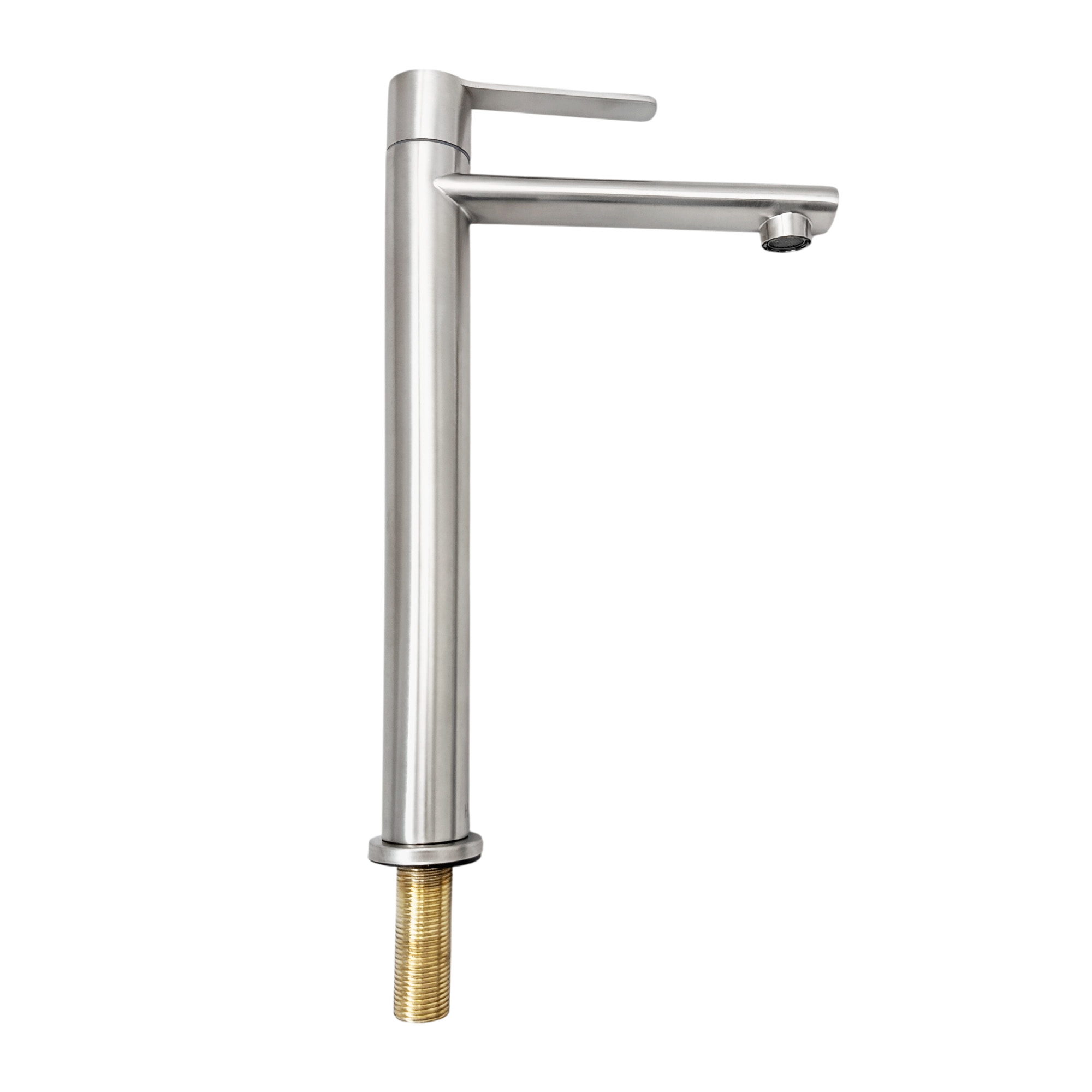 Griferia Lavamanos Alta Agua Fría Inox 304 Satin 