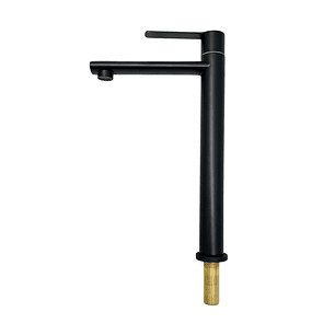 Griferia Lavamanos Alta Agua Fria Negro Ccol