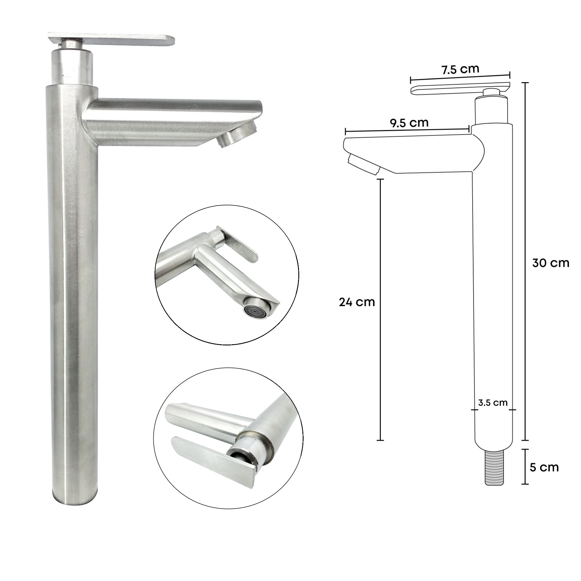 Pack X 2 Combos Lavamanos + Grifería Agua Fría Inox D06 + Push