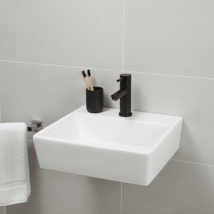 Combo Lavamanos Pequeño Rectangular+griferia Mezcladora C692