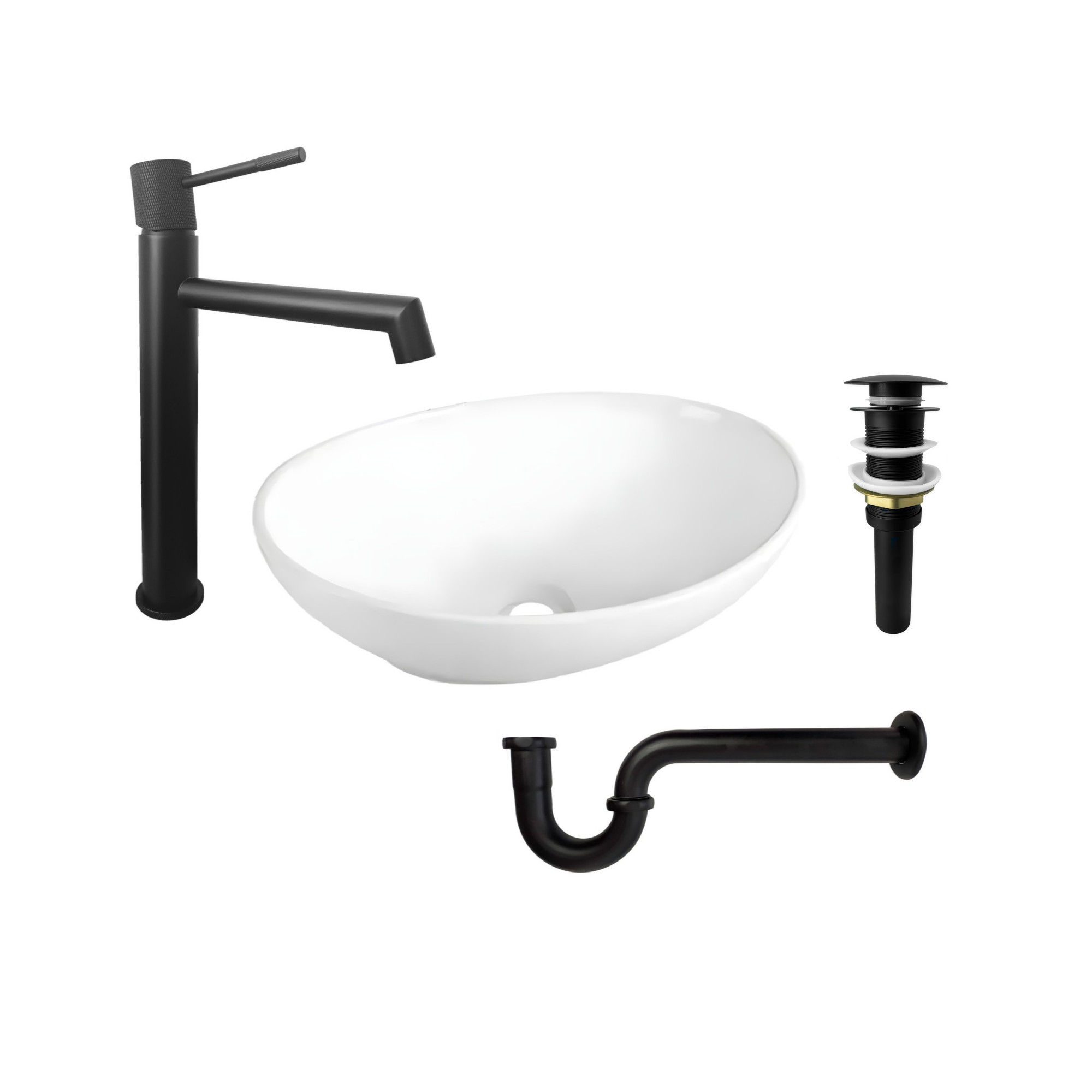 Combo Lavamanos Ovalado Griferia Y Accesorios C793