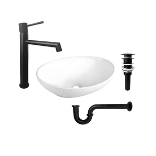 Combo Lavamanos Ovalado Griferia Y Accesorios C793