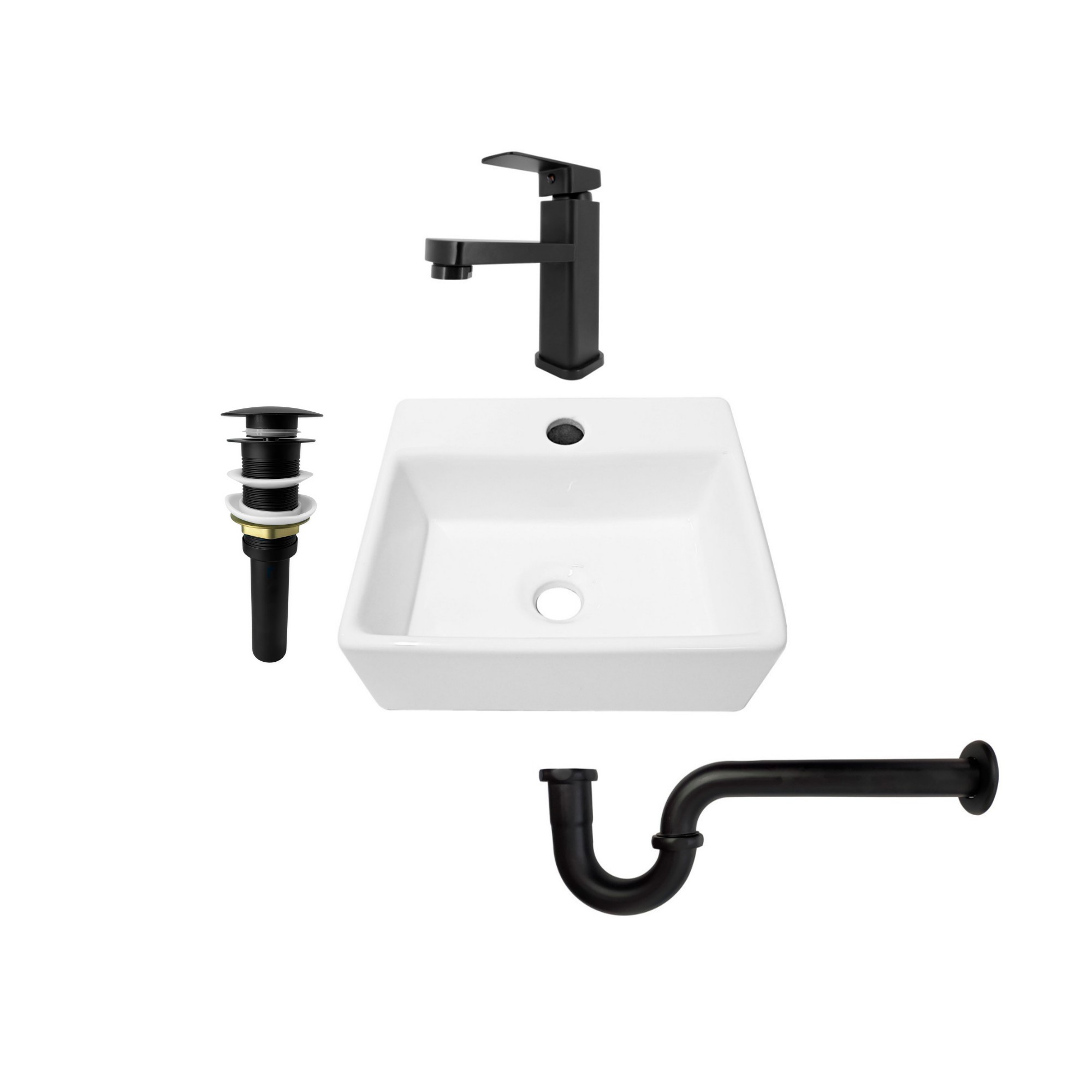 Combo Lavamanos Pequeño Rectangular+griferia Mezcladora C695