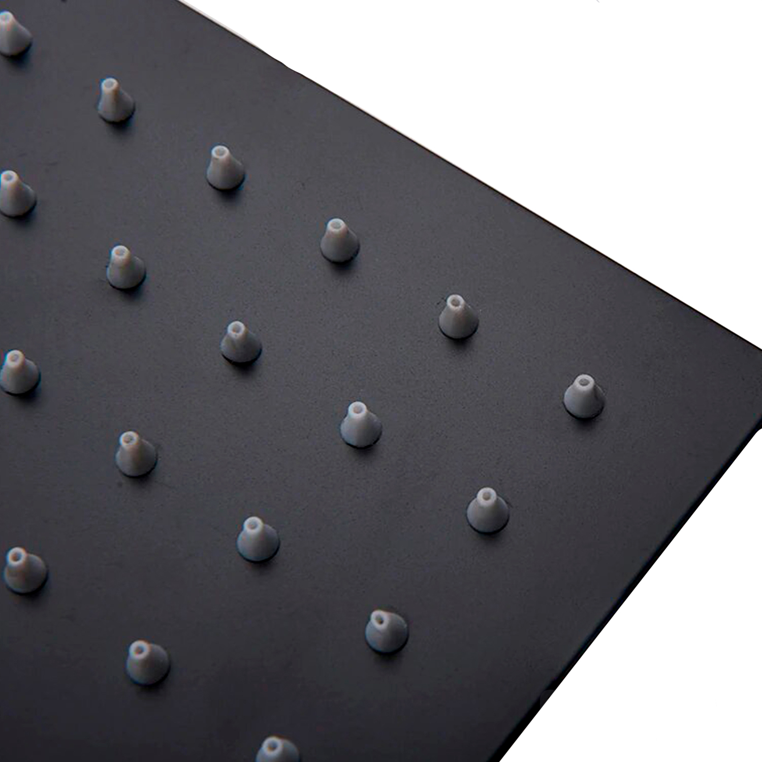 Brazo A Ducha 25cm + Ducha 20cm Cuadrada Negro C1204