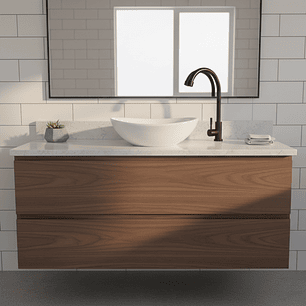 Pack X 2 Combos Lavamanos + Griferia Agua Fría Negro C932