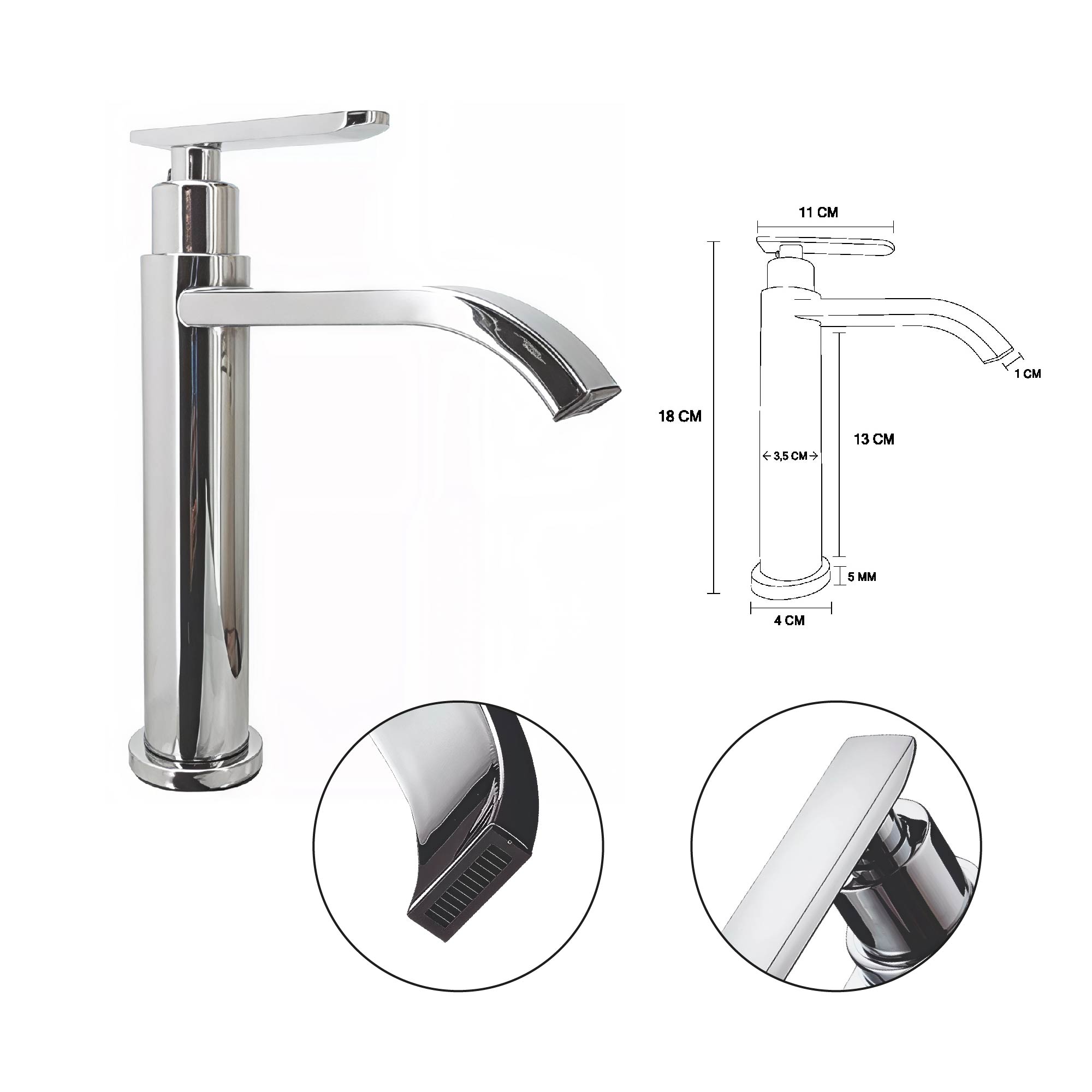 Combo Lavamanos Pequeño Rectangular+ Grifería Agua Fria C708