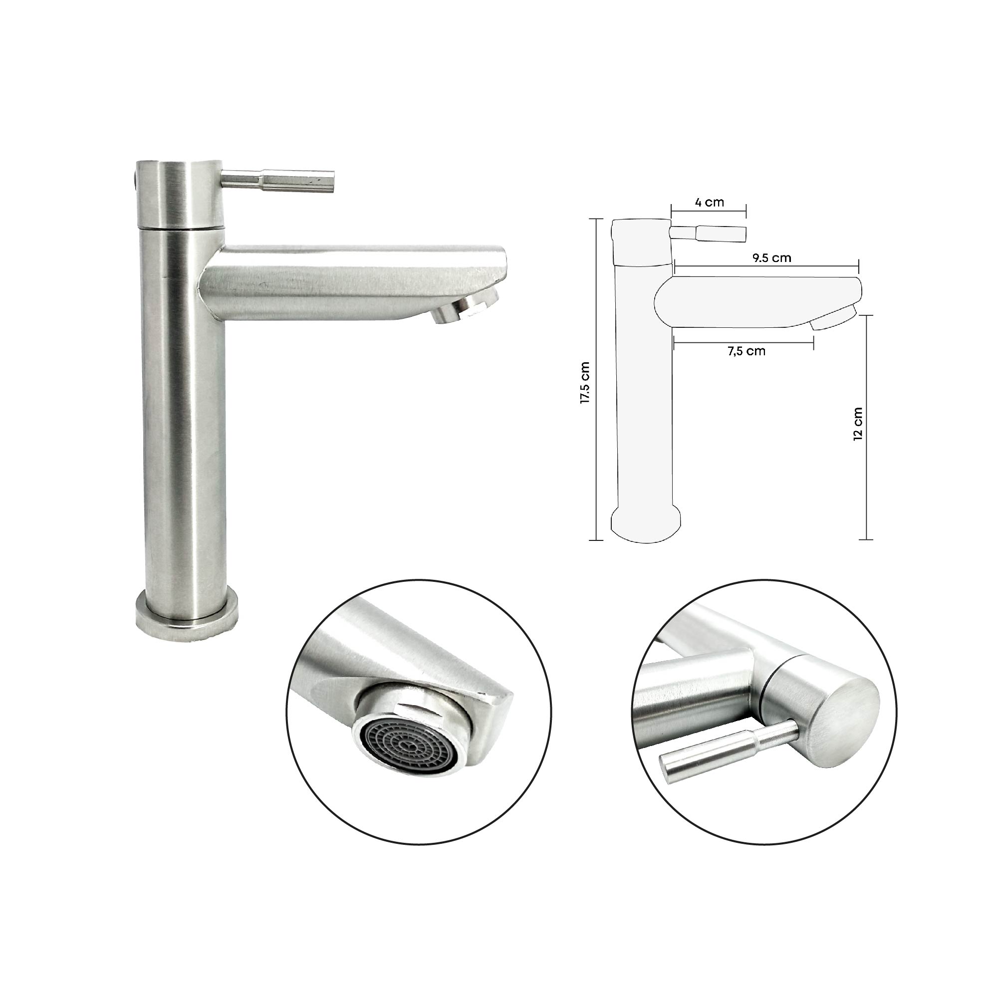 Combo Placa Lavamanos PL-53 + Push con Sifón + Grifería C087