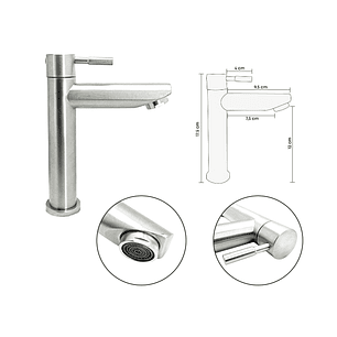 Combo Placa Lavamanos PL-53 + Push con Sifón + Grifería C087