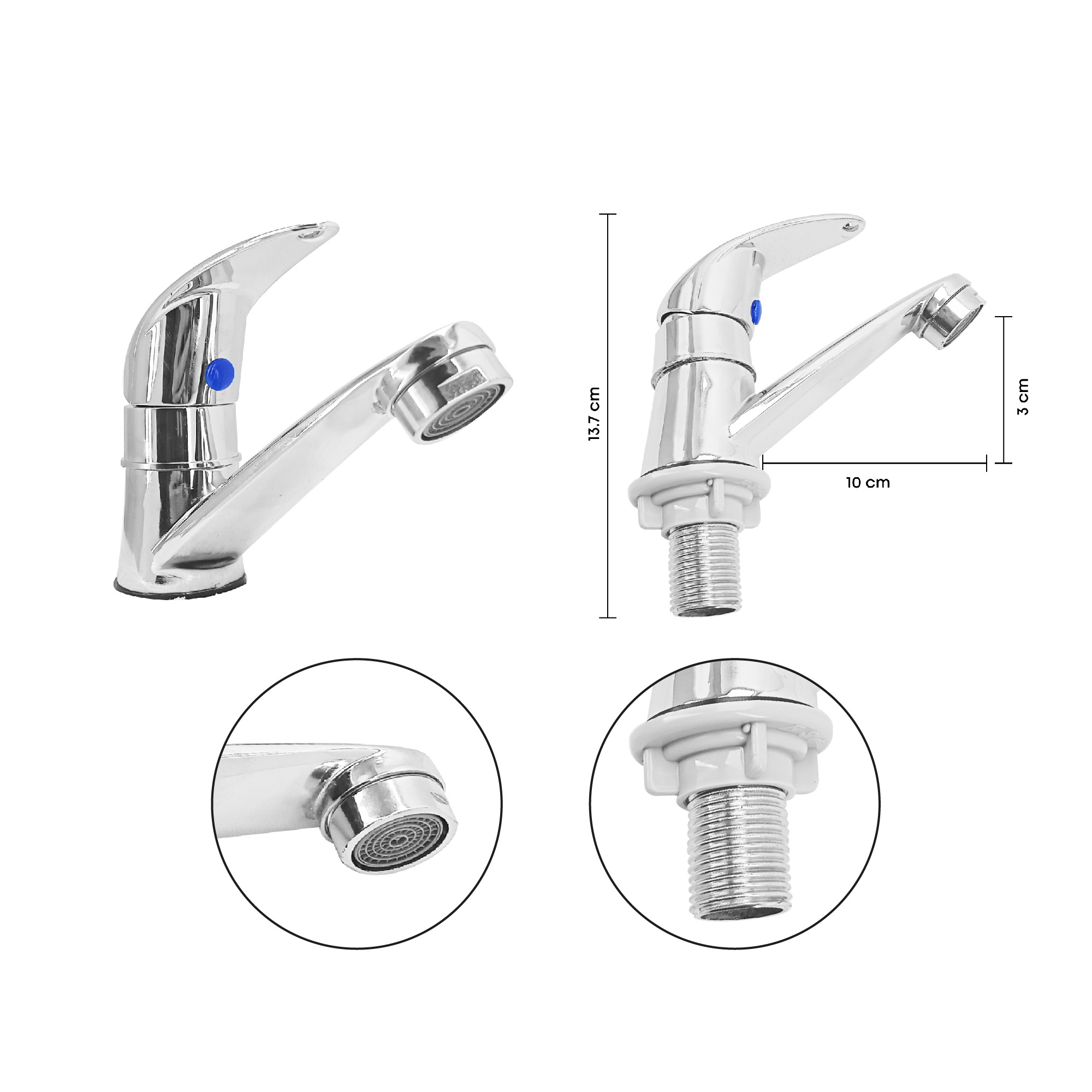 Combo Placa Lavamanos PL-53 + Push+ Sifón + Grifería C240
