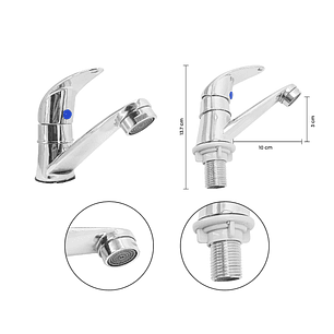 Combo Placa Lavamanos PL-53 + Push+ Sifón + Grifería C240