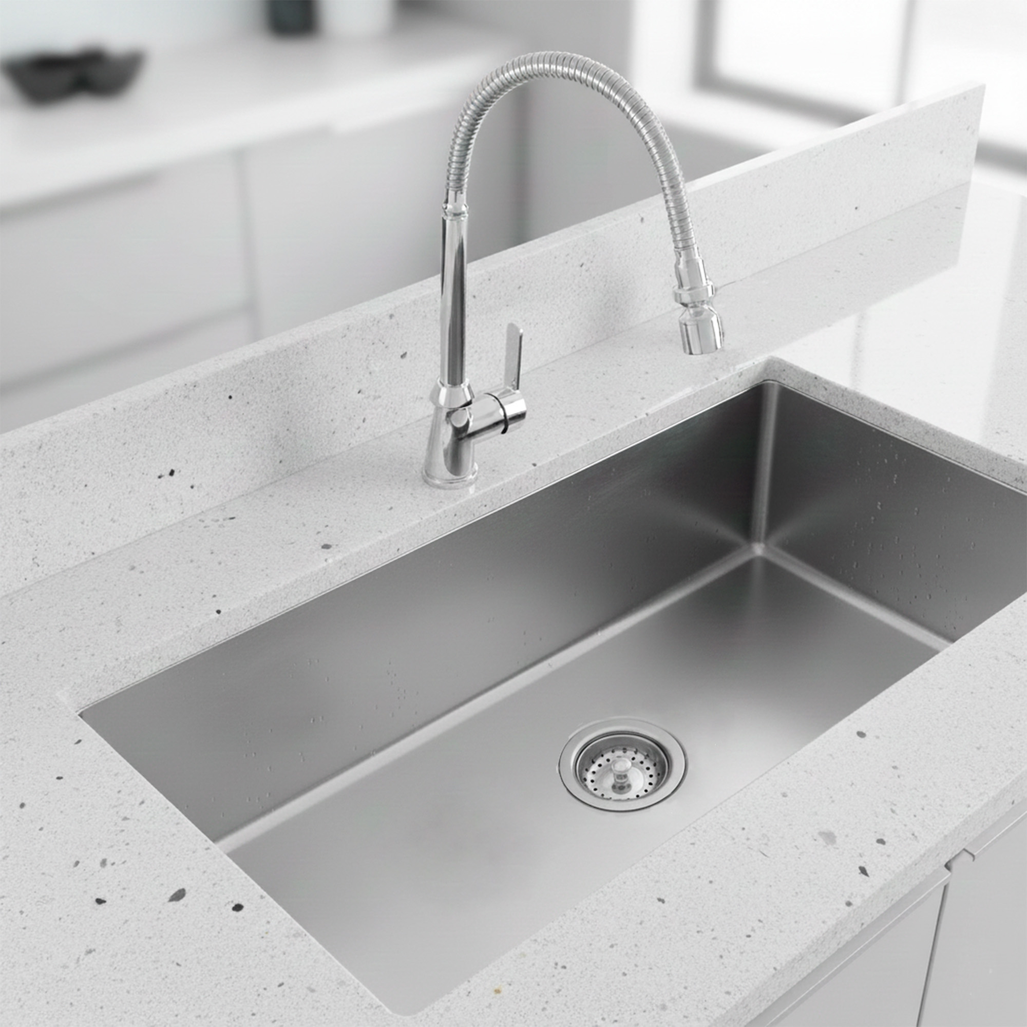 Kit Grifería Lavaplatos Agua Fría + Canastilla Desague C1208