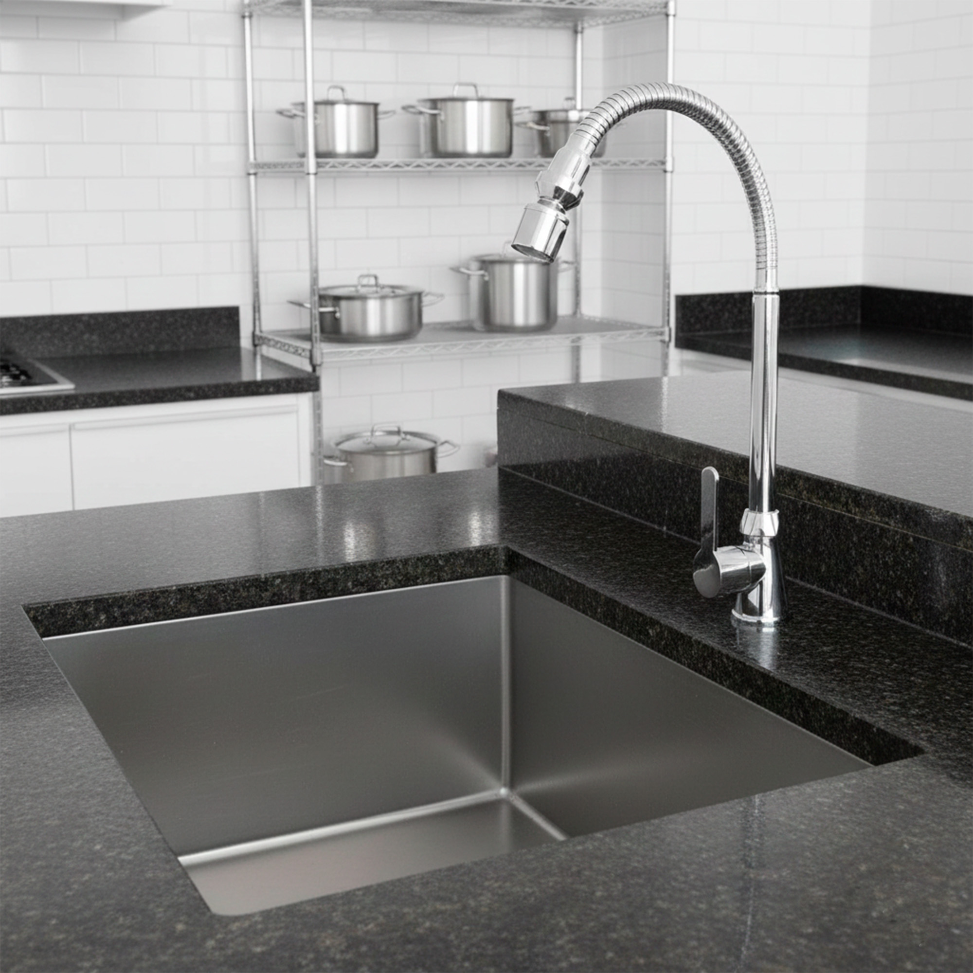 Kit Grifería Lavaplatos Agua Fría + Push + Acople C1209