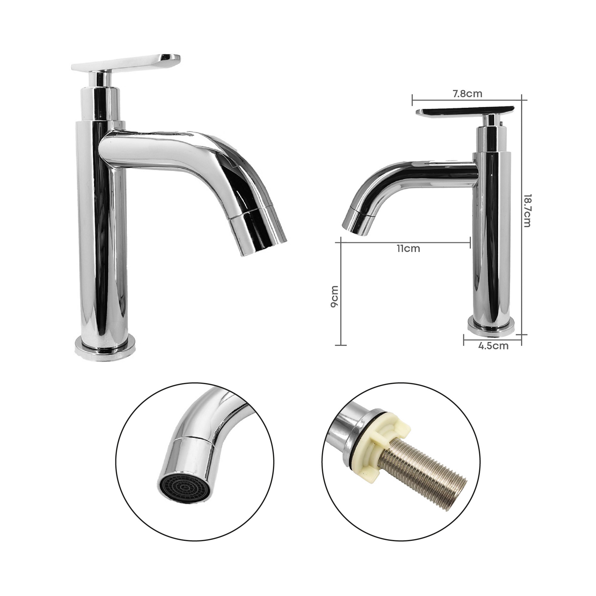 Combo Lavamanos Pequeño Rectangular+ Grifería Agua Fria C709