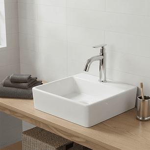 Combo Lavamanos Pequeño Rectangular+ Grifería Agua Fria C709