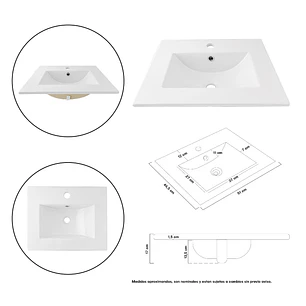 Combo Placa Lavamanos PL-53 + Push con Sifón + Grifería C087