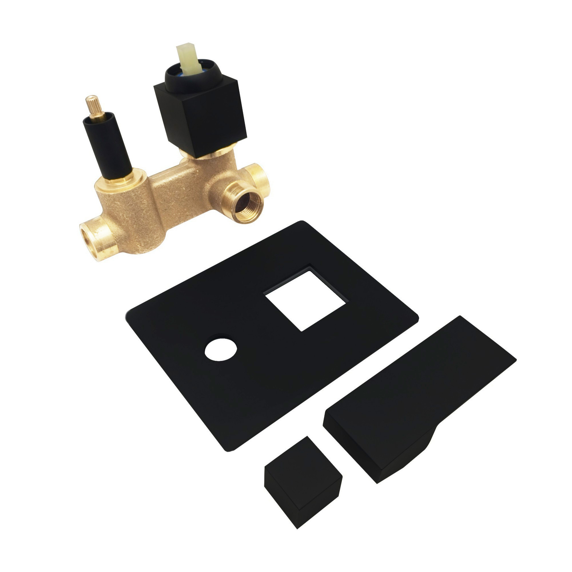 Monomando Mezclador Desviador Negro