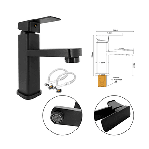 Combo Lavamanos Pequeño Rectangular+griferia Mezcladora C718