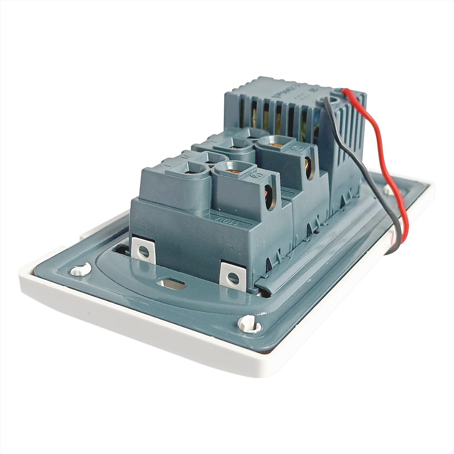 Toma + Conector Usb Doble Blanco