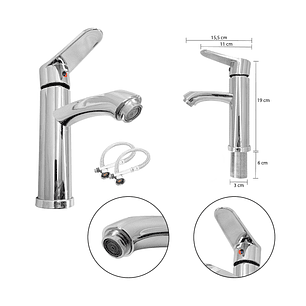 Combo Lavamanos Pequeño Rectangular+griferia Mezcladora C729