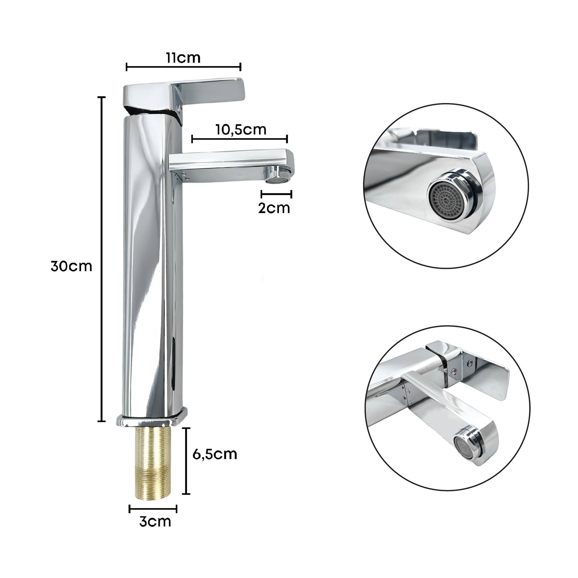 Combo Lavamanos Sobreponer + Griferia Cromada + Push+ Sifon