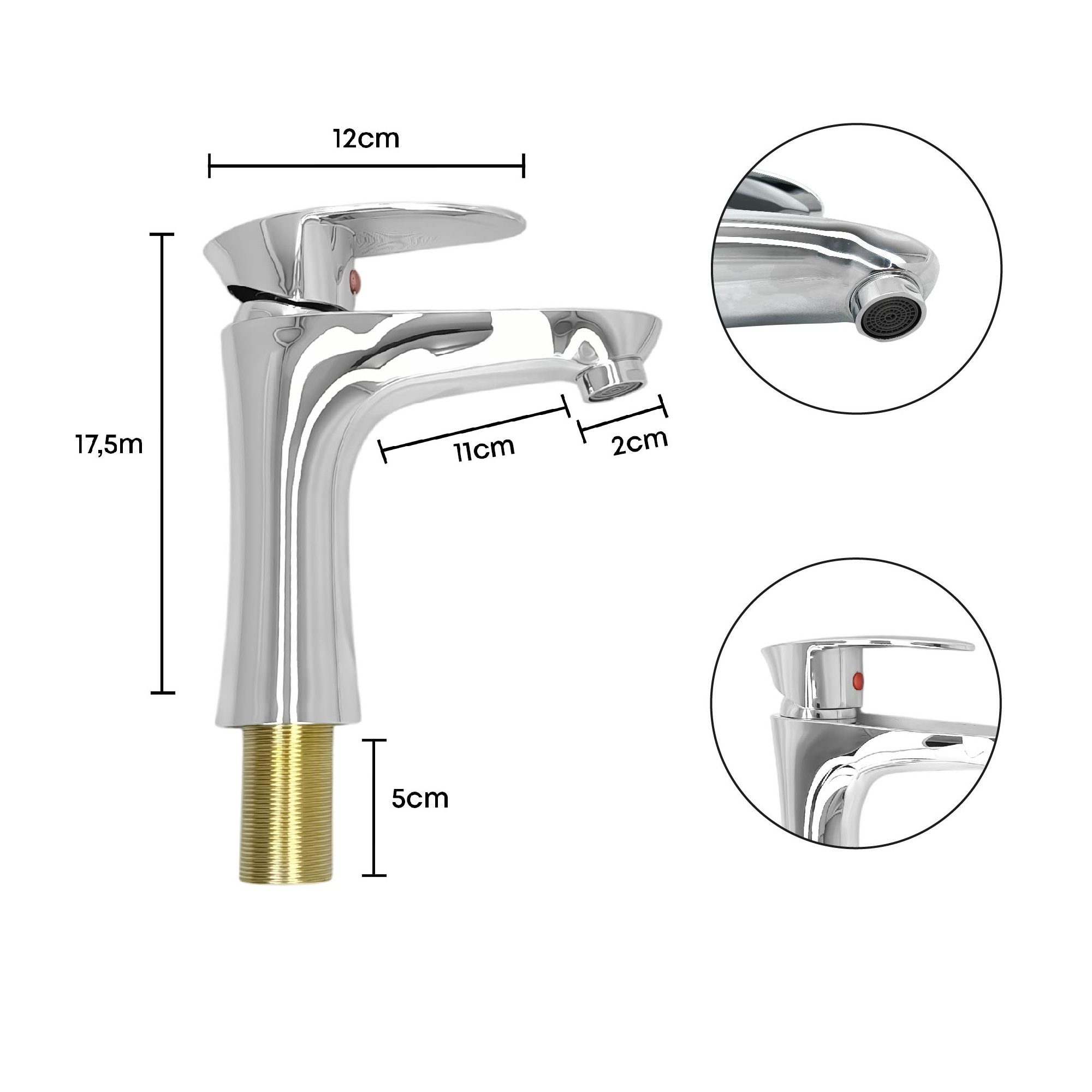 Combo Lavamanos + Grifería Mezclador y Desagüe C1221