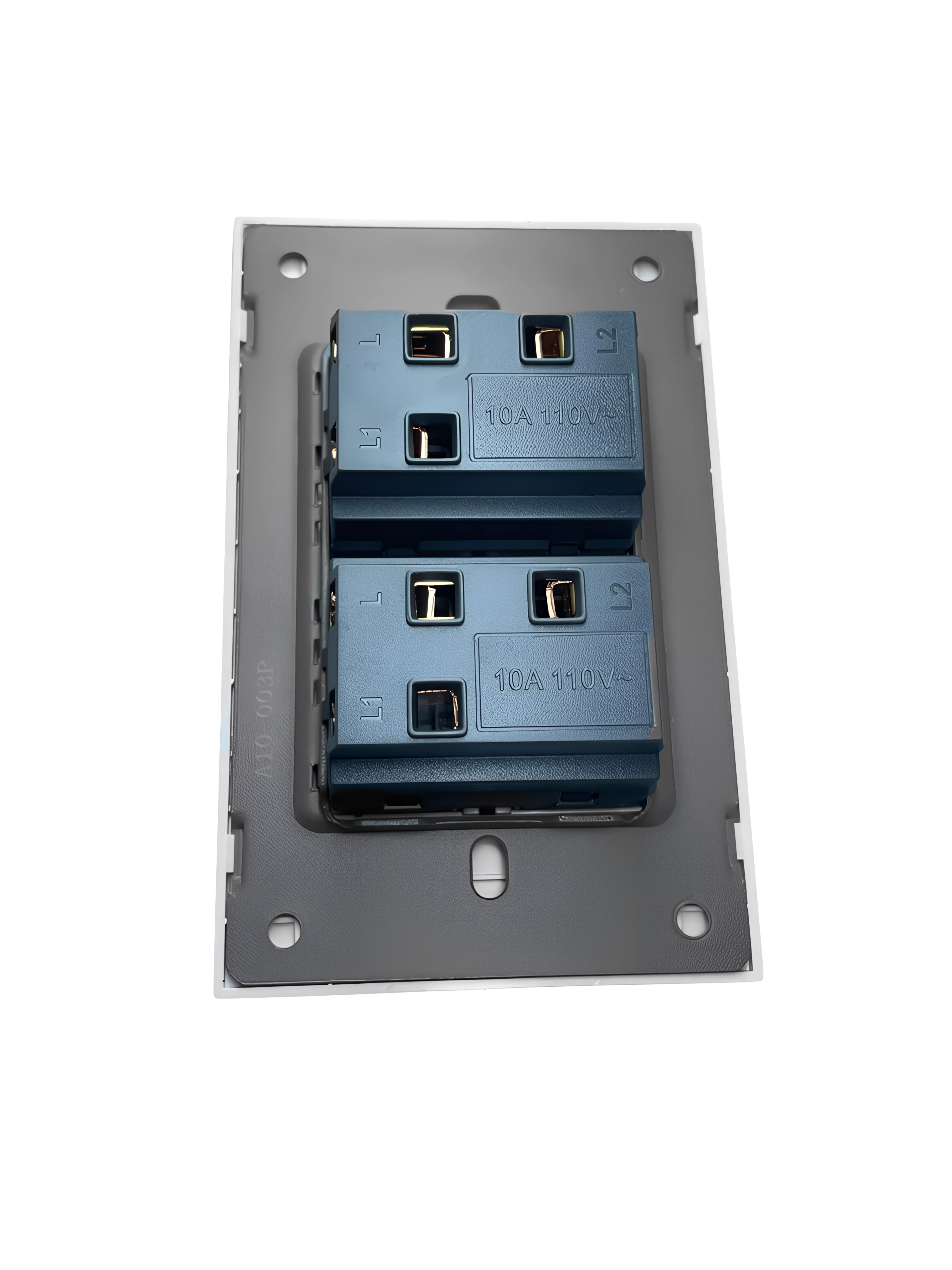 Pack X 5 Interruptor Doble Tipo Invisible Blanco C1214 10 A 110v Blanco