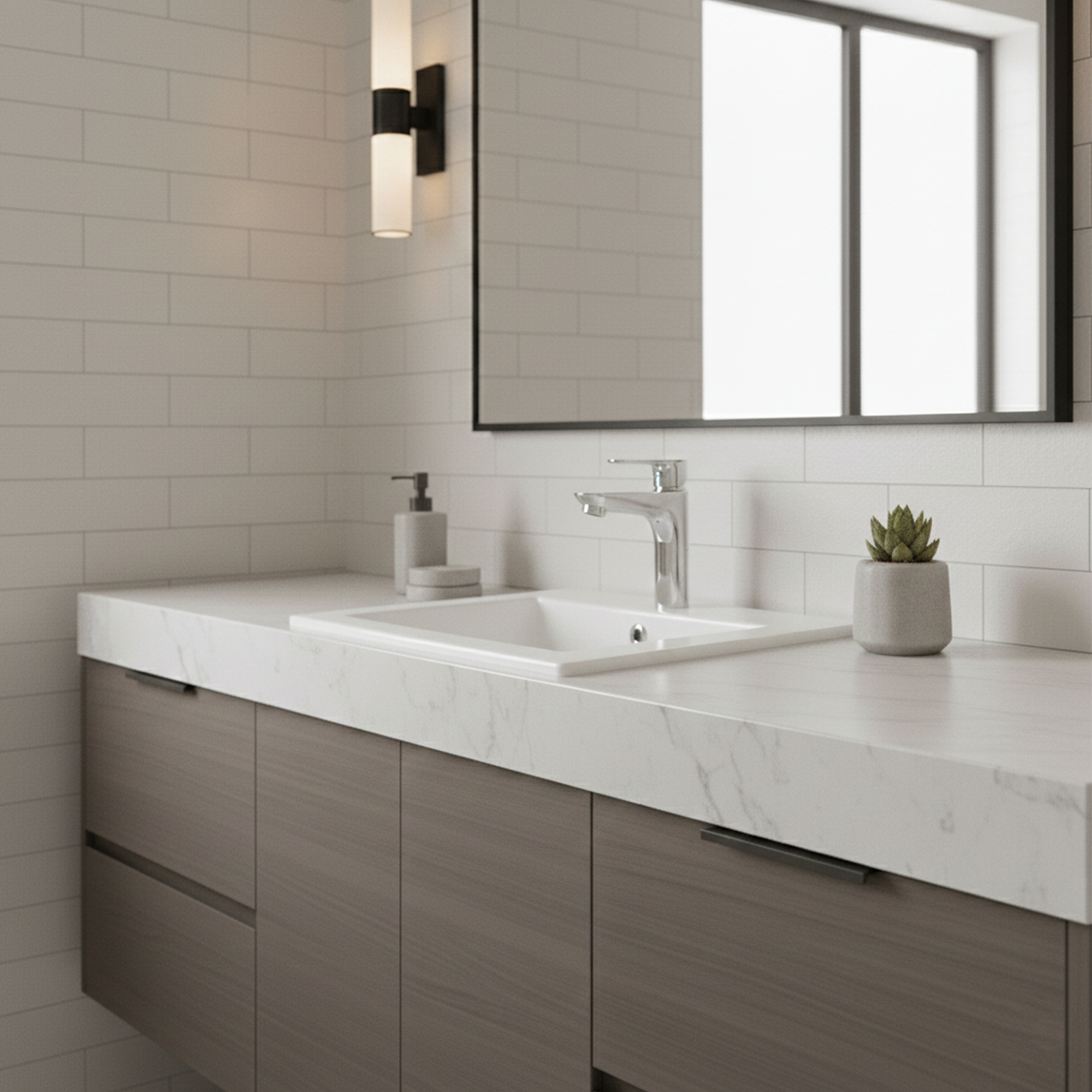 Combo Lavamanos + Grifería Mezclador y Desague C1223