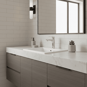 Combo Lavamanos + Grifería Mezclador y Desague C1223