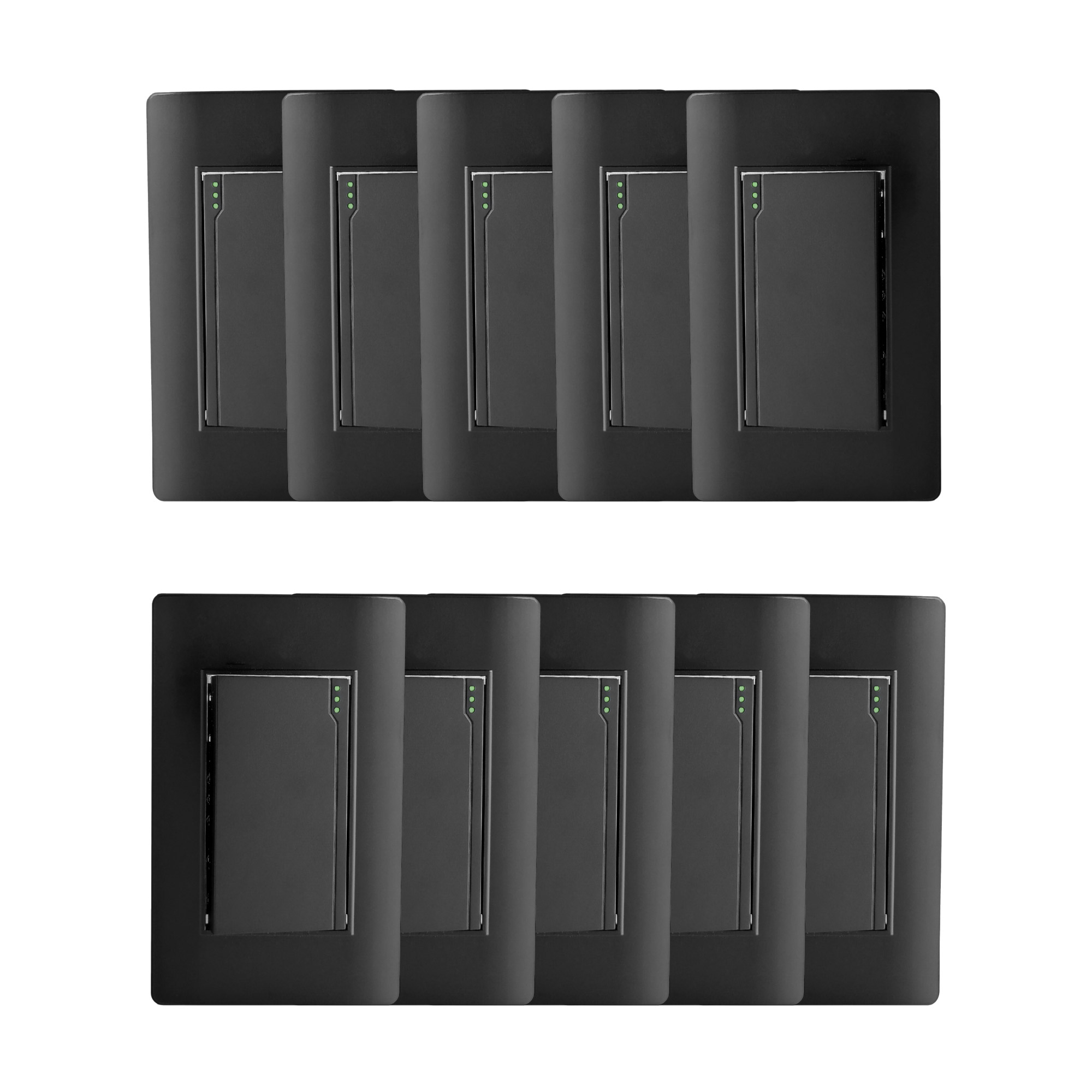 Pack X 10 Interruptor Sencillo Negro C1277 10 A 110v Negro