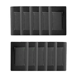 Pack X 10 Interruptor Sencillo Negro C1277 10 A 110v Negro