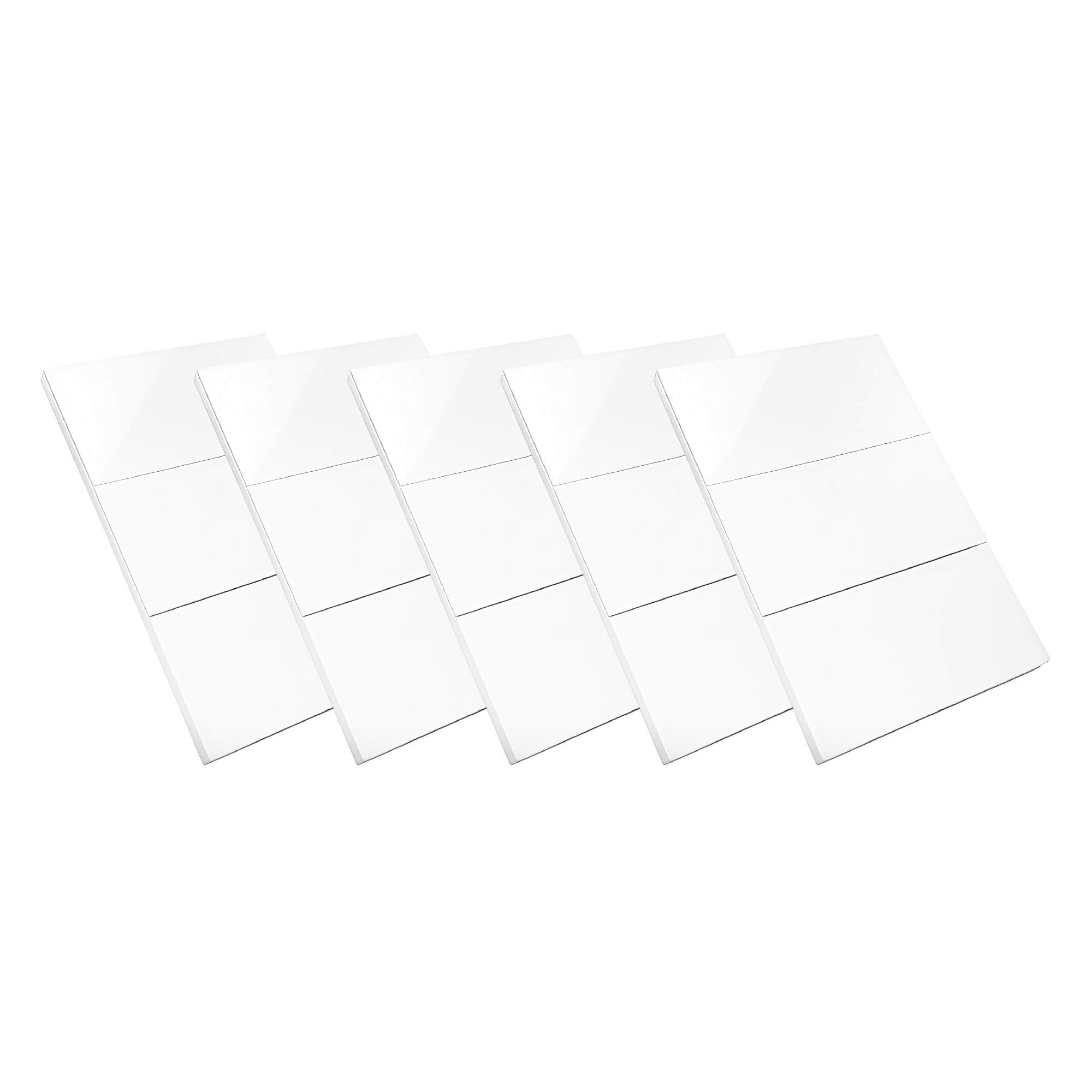 Pack X 5 Interruptor Triple Tipo Invisible Blanco C1216 10 A 110v Blanco