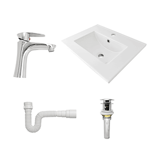 Combo Lavamanos + Grifería Mezclador y Desague C1224