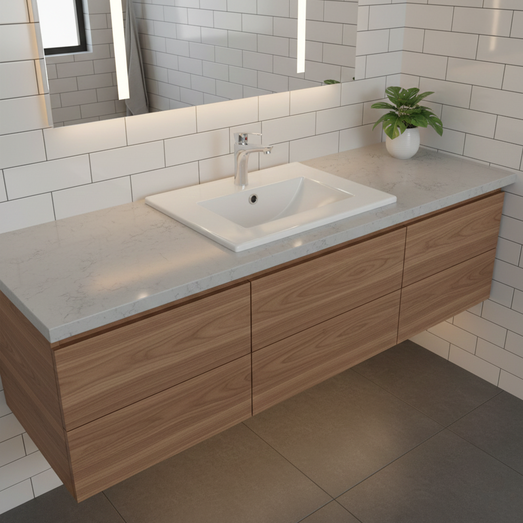 Combo Lavamanos + Grifería Mezclador y Desague C1224