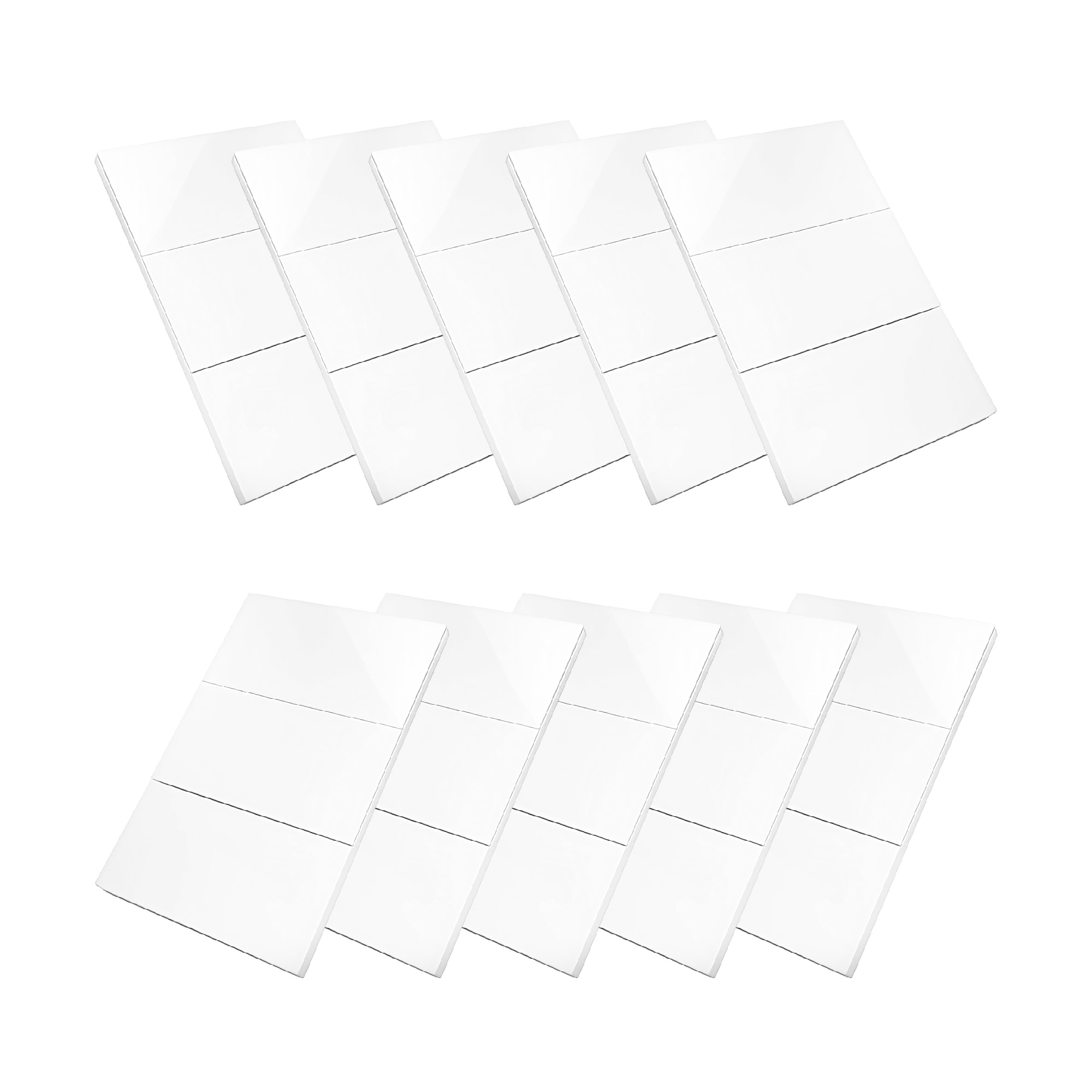 Pack X 10 Interruptor Triple Tipo Invisible Blanco C1217 10 A 110v Blanco