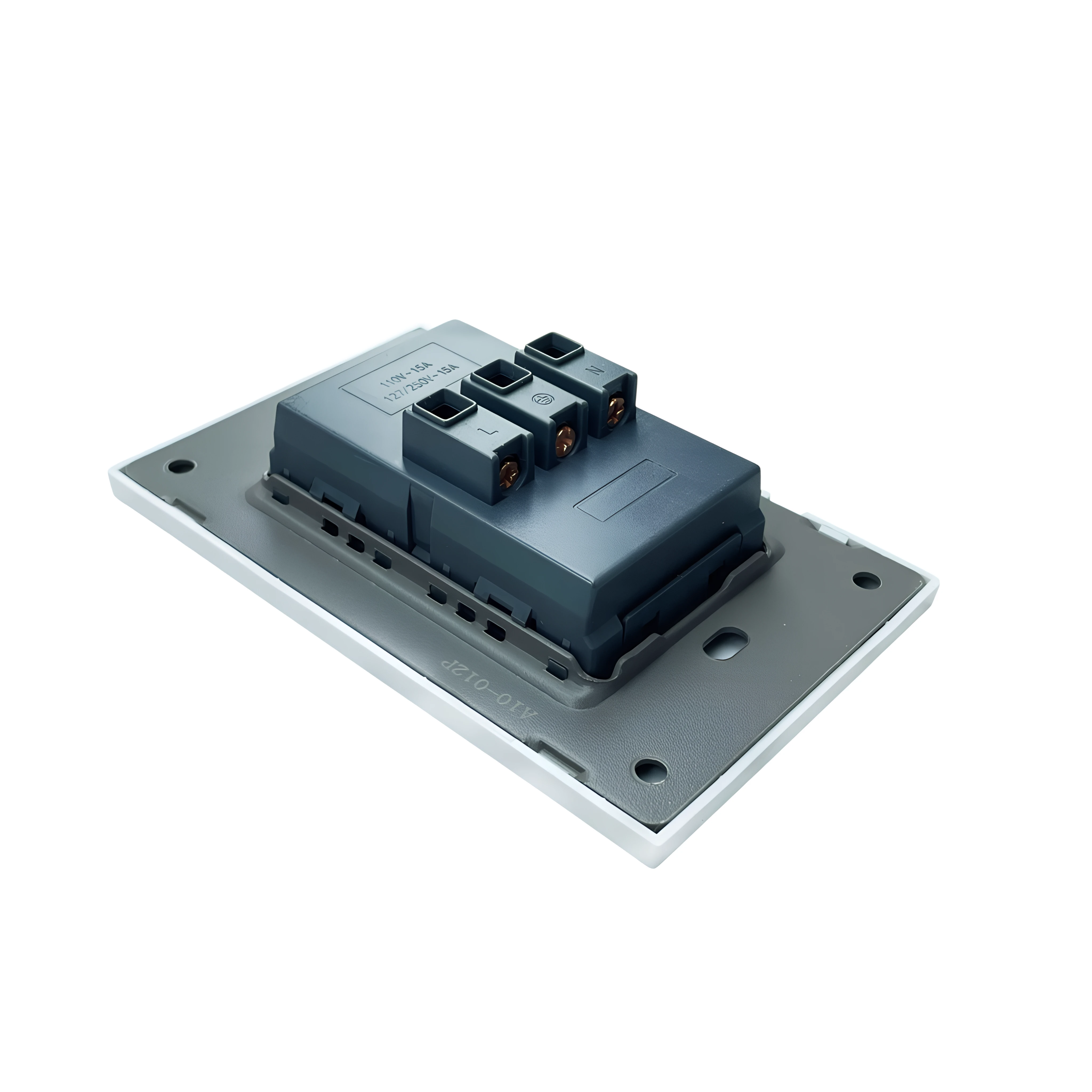 Pack X 10 Toma Doble Tipo Invisible Blanco C1219 Blanco