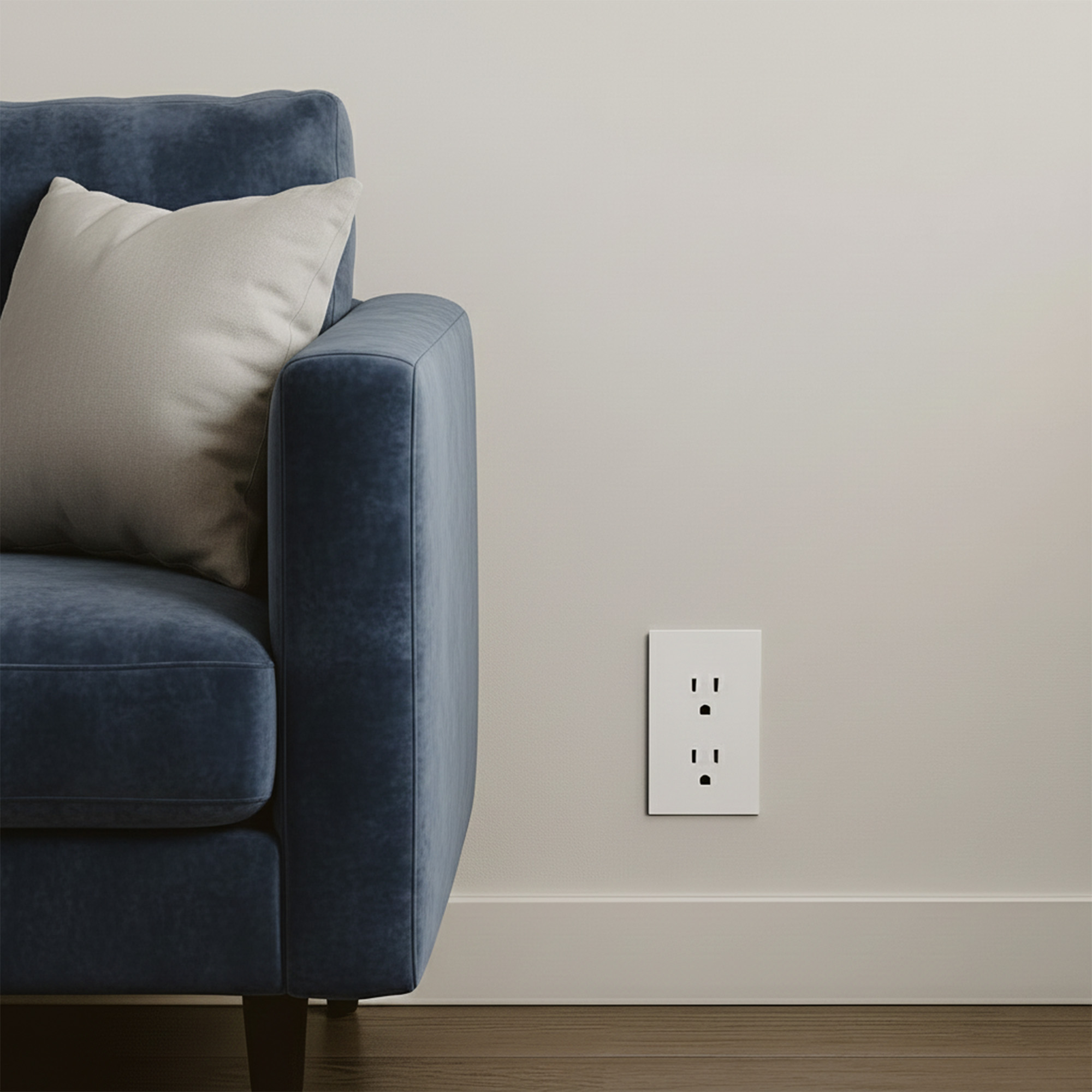 Pack X 10 Toma Doble Tipo Invisible Blanco C1219 Blanco