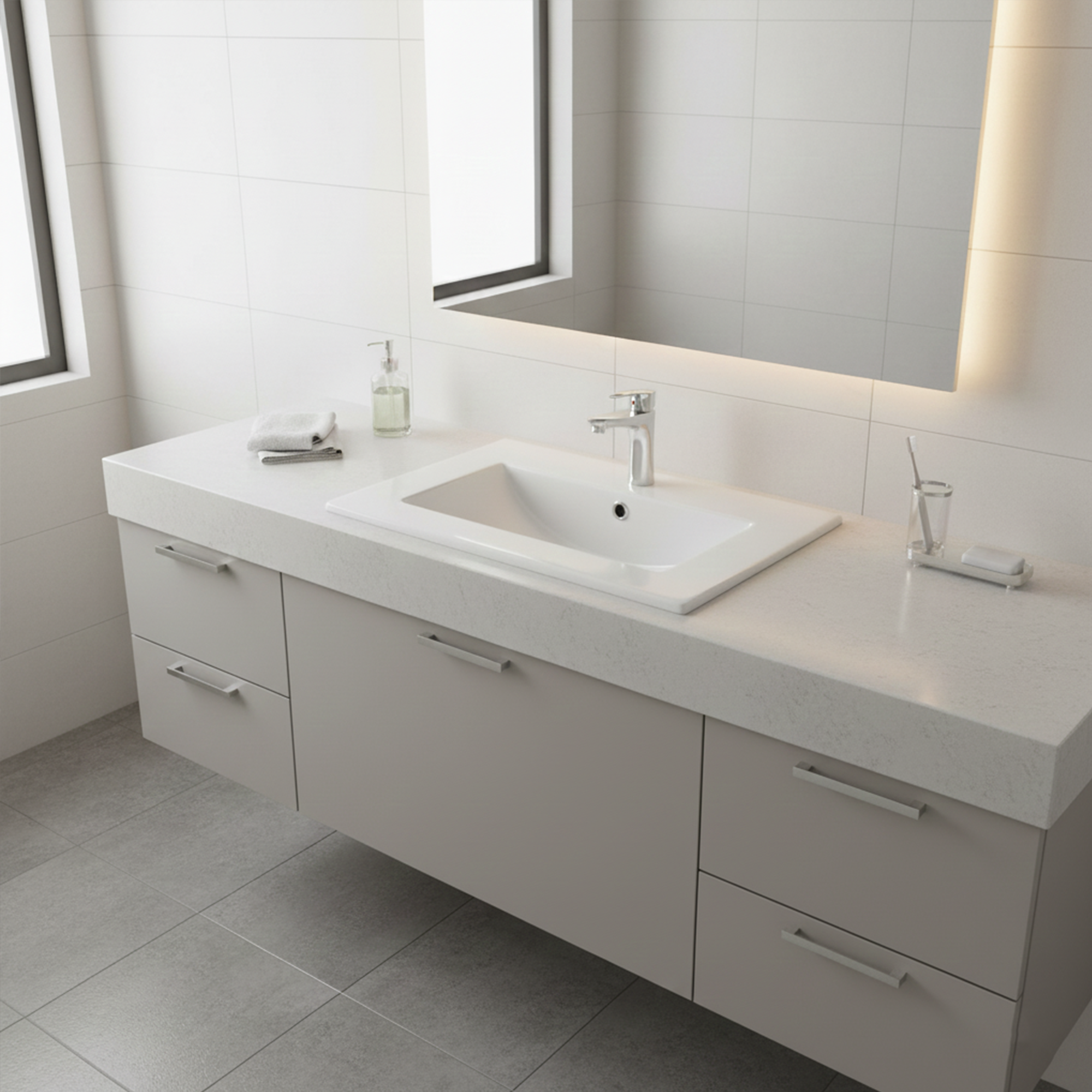 Combo Lavamanos + Grifería Mezclador y Desagüe C1226