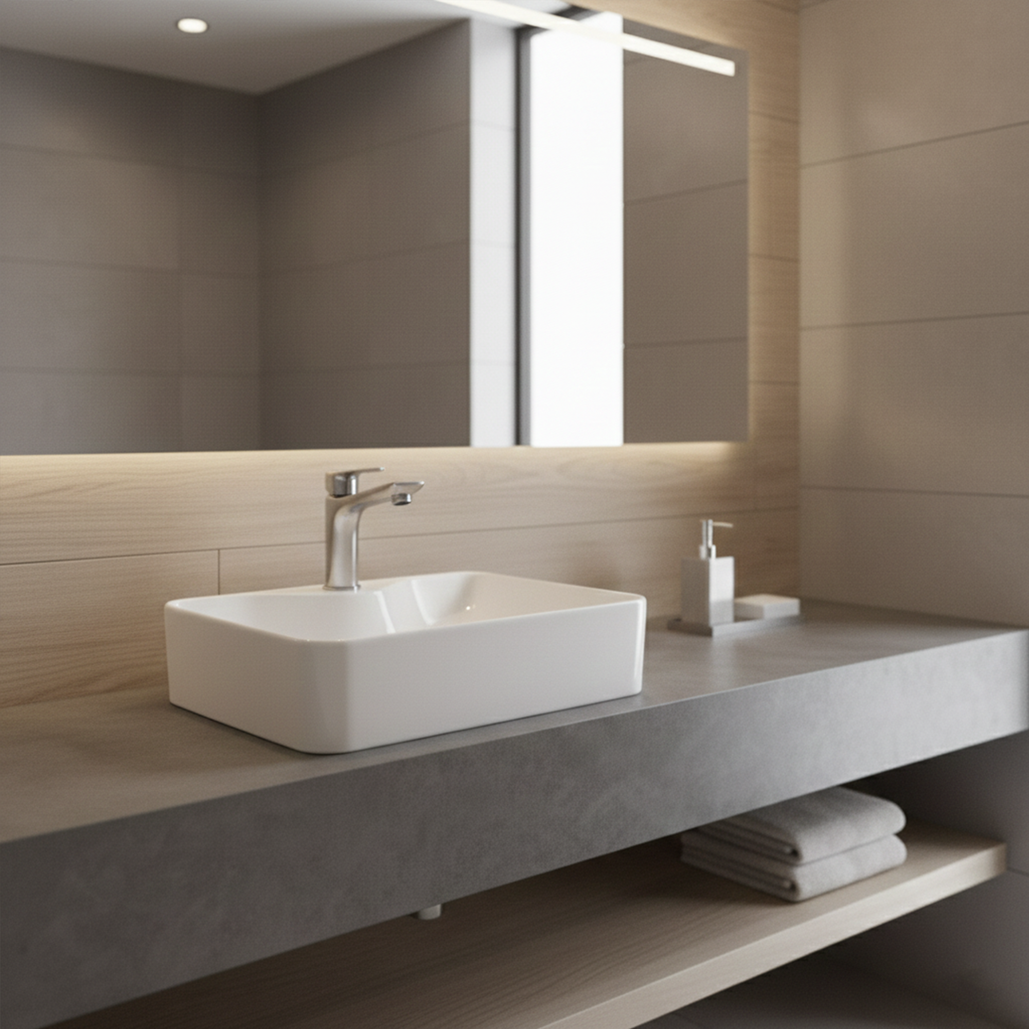 Combo Lavamanos + Grifería Mezclador y Desagüe C1229