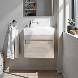 Combo Mueble Vanitory Merano C1273 Beige Un Agujero