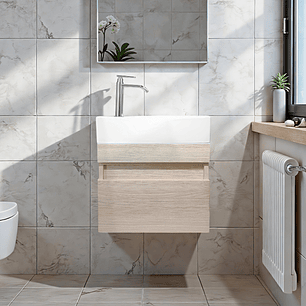 Combo Mueble Vanitory Merano C1274 Beige Un Agujero