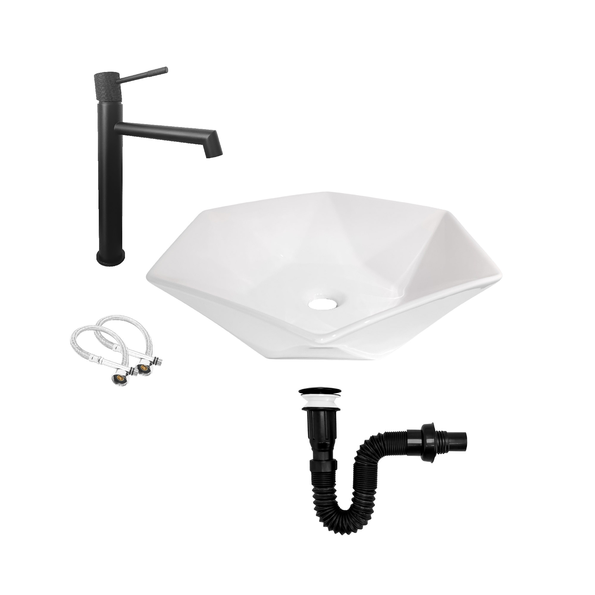 Combo Lavamanos Griferia Y Accesorios C790