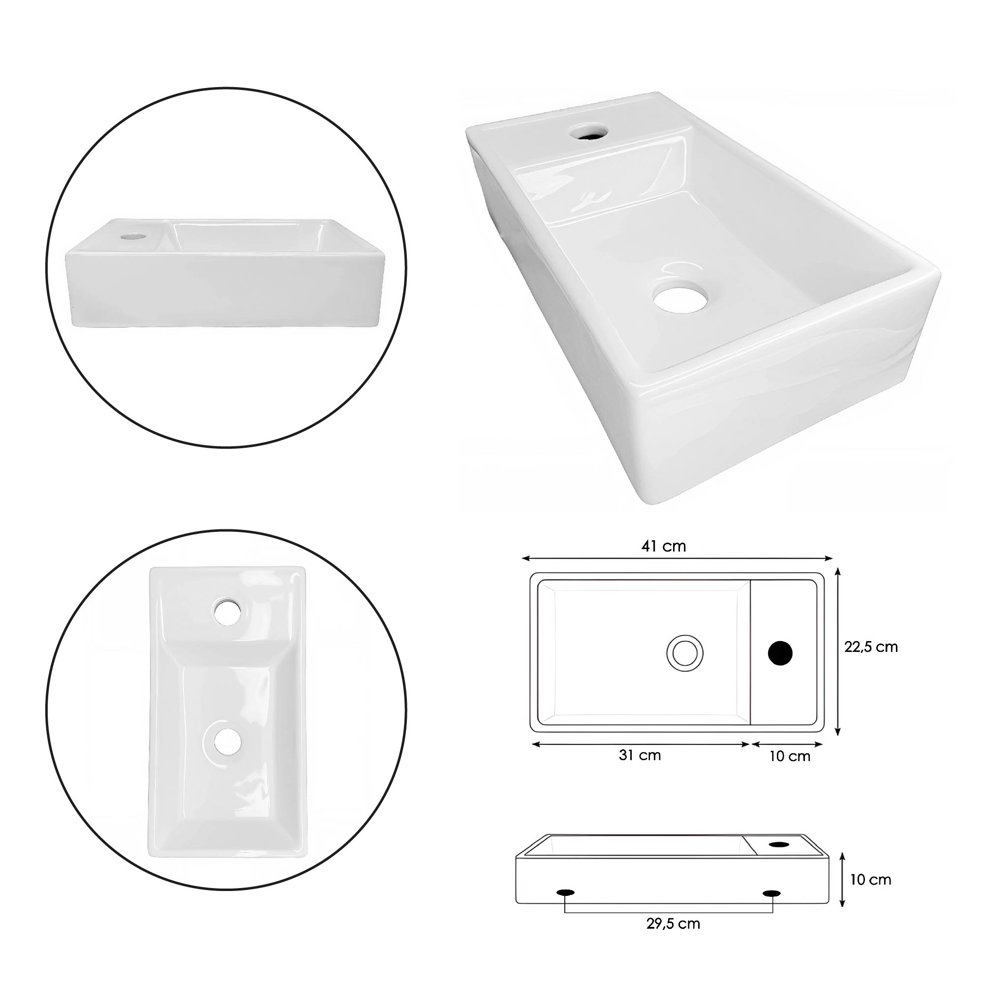 Combo Mueble Flotante + Lavamanos Nappo + Grifería C1268