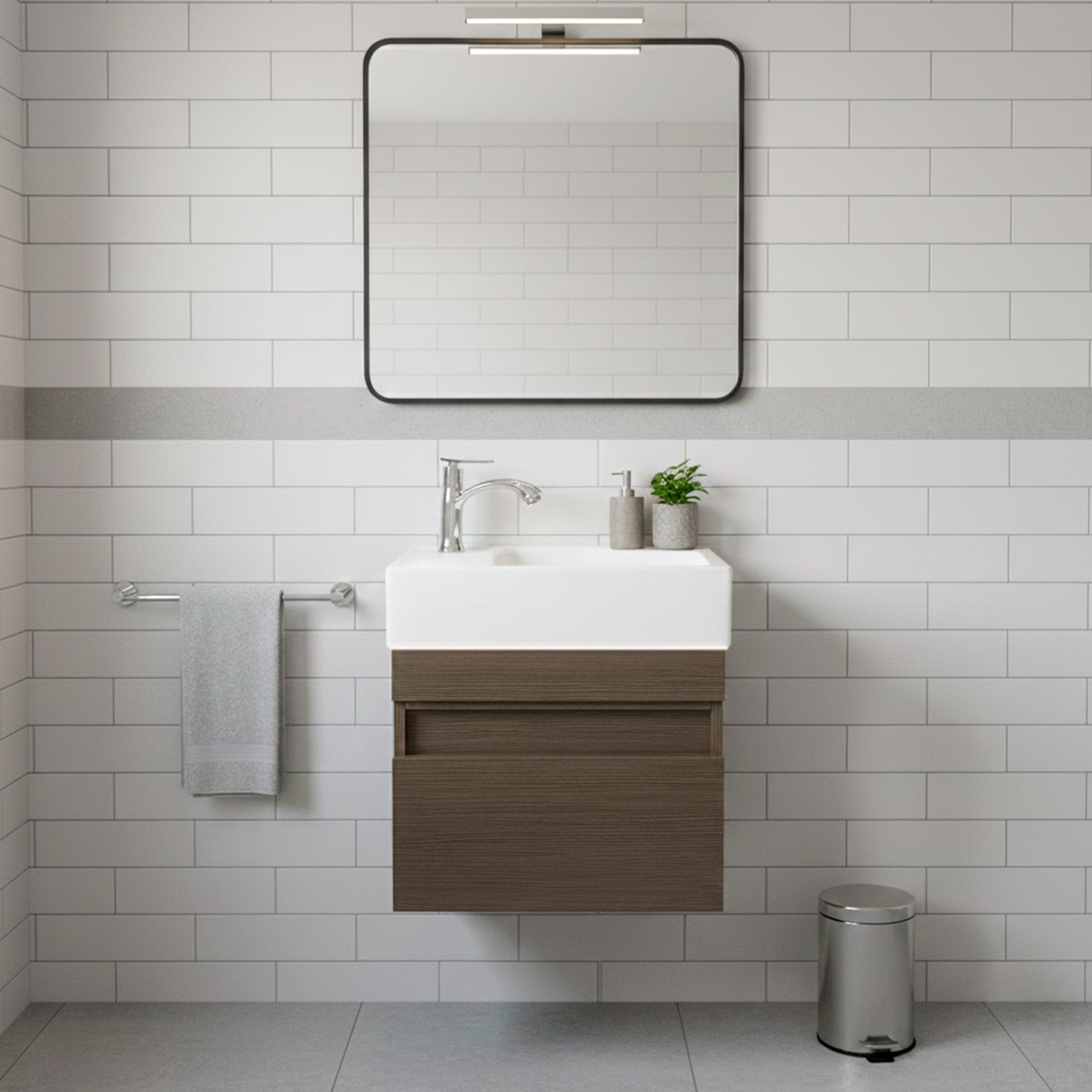 Combo Mueble Flotante + Lavamanos Nappo + Grifería C1268