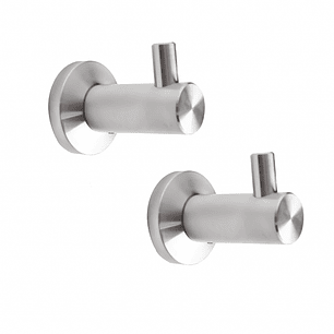 PACK X2 PERCHERO 1 SERVICIO PARA BAÑO ACERO INOX 304