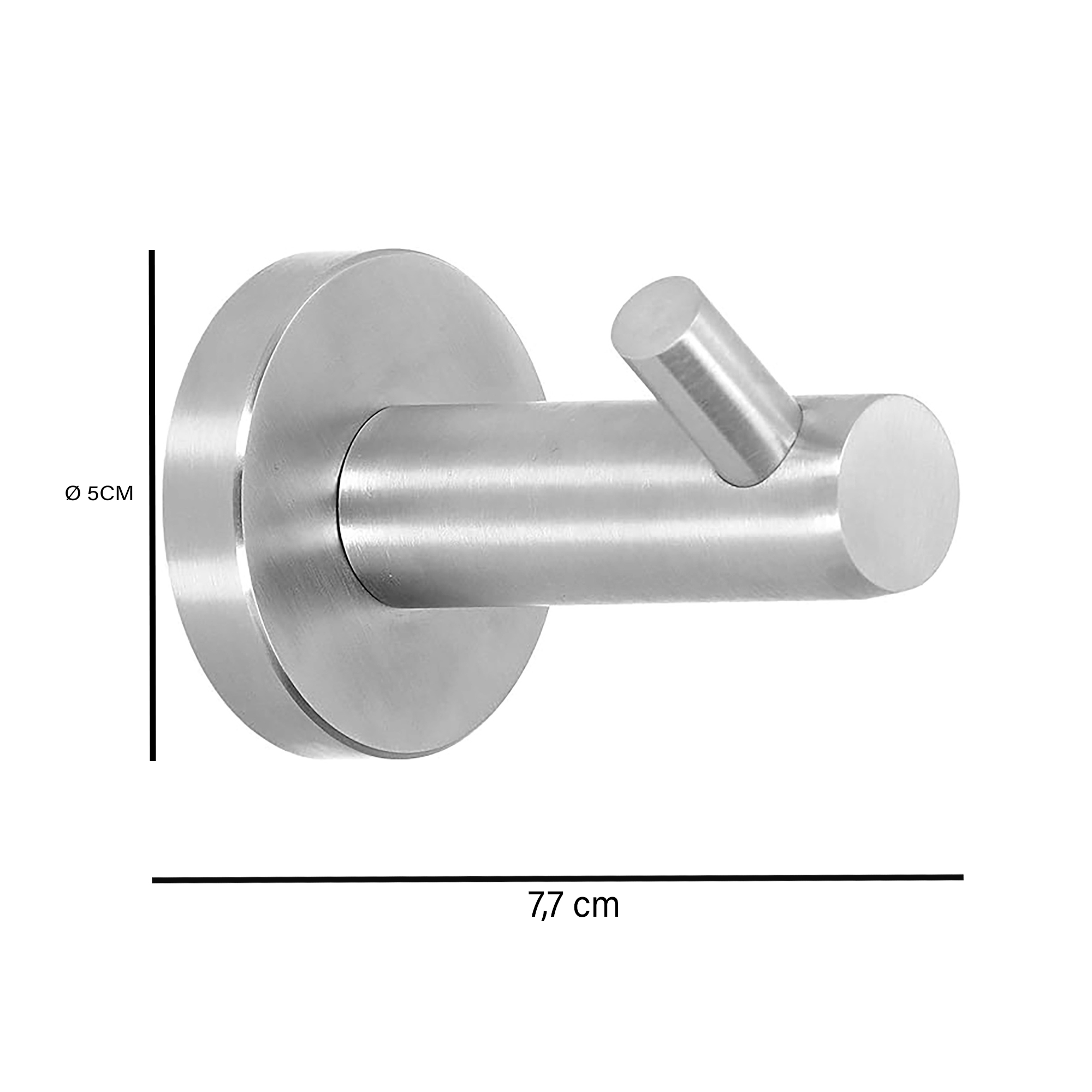 PACK X2 PERCHERO 1 SERVICIO PARA BAÑO ACERO INOX 304