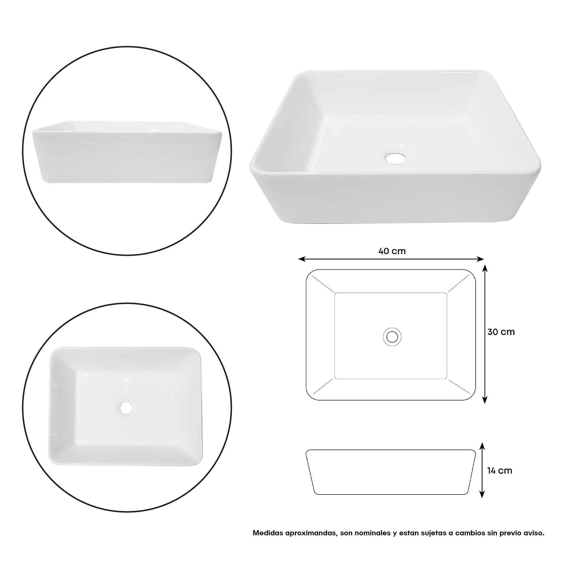 Combo Lavamanos + Griferia Mezclador Y Desague C1256 Blanco Brillante