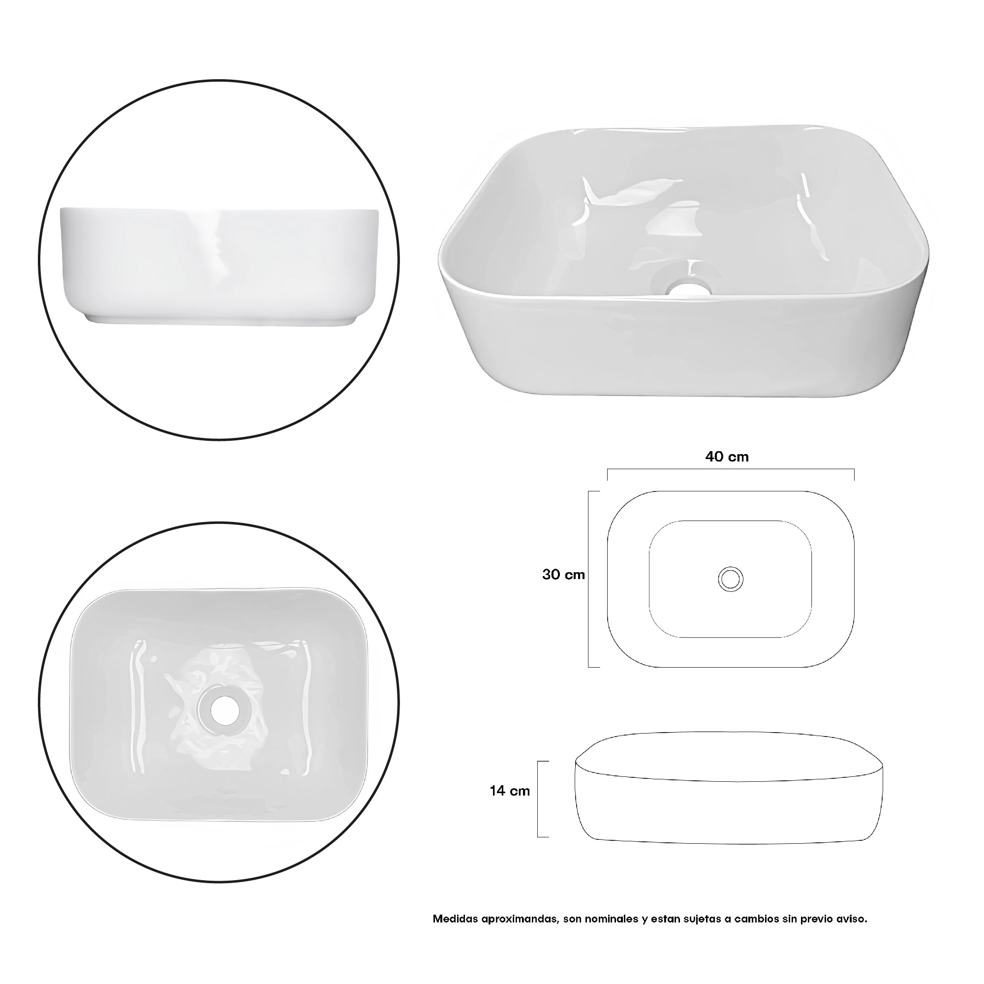 Combo Lavamanos + Griferia Mezclador Y Desague C1257 Blanco Brillante