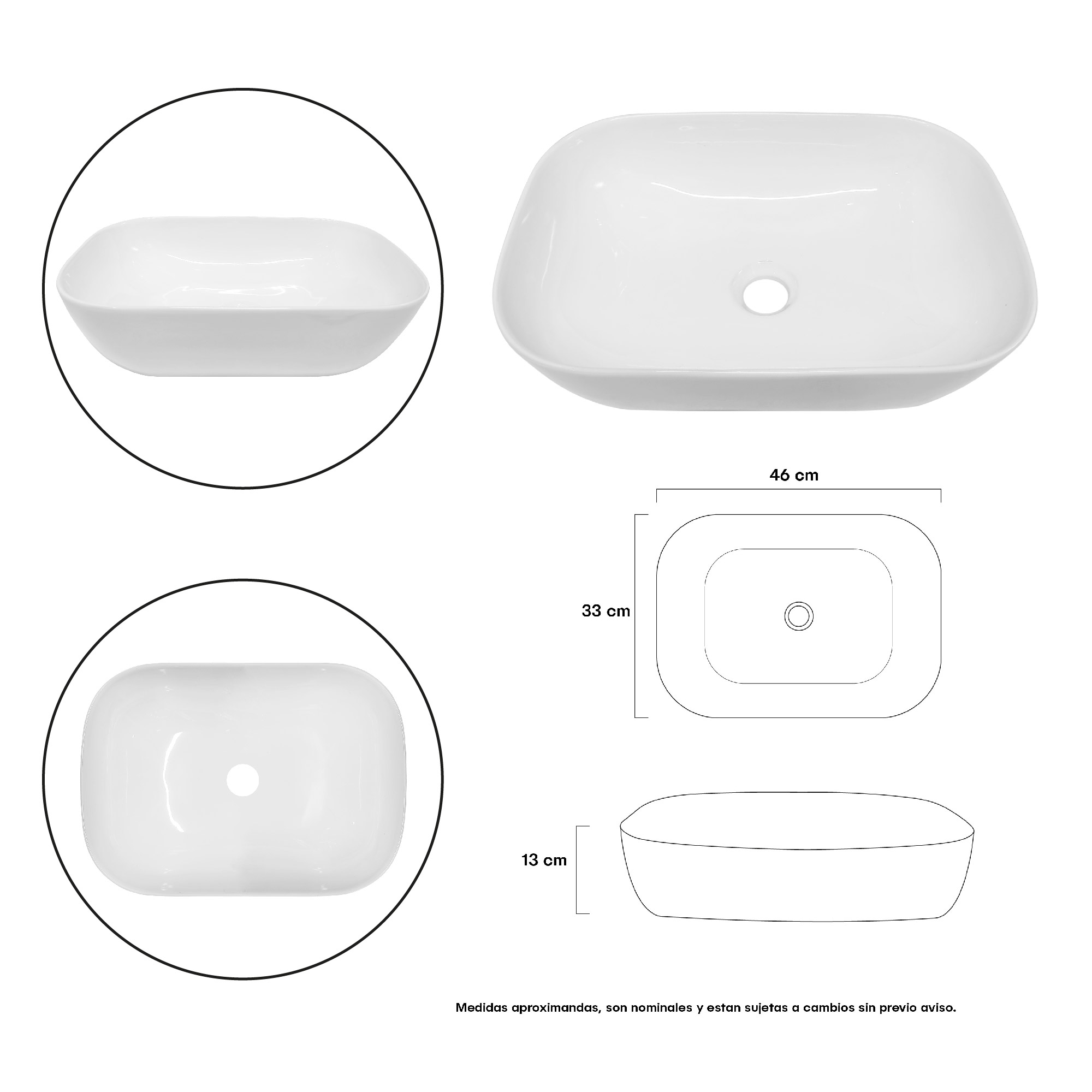 Combo Lavamanos + Griferia Mezclador Y Desague C1259 Blanco Brillante