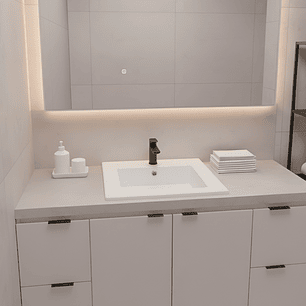 Combo Placa Lavamanos + Grifería Mezclador + Push C1241